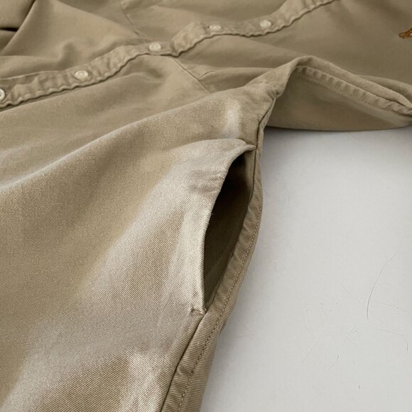 Ralph Lauren Girls Shirt Dress Cotton Khaki Size 8 Button Front - Picture 7 of 7